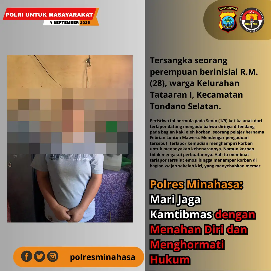 Polres Minahasa: Mari Jaga Kamtibmas dengan Menahan Diri dan Menghormati Hukum